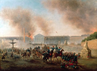 Battle in the Place de la Concorde by Gustave Clarence Rodolphe Boulanger